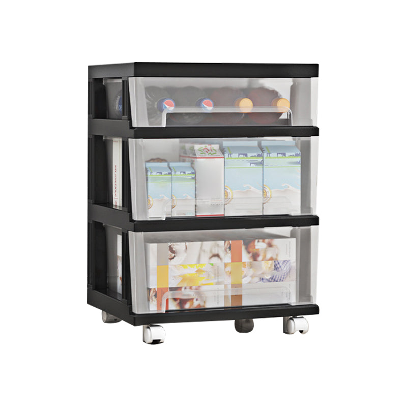 Plastic Bookshelf Contemporary Style Closed Back Bookcase for Office Home Study Room