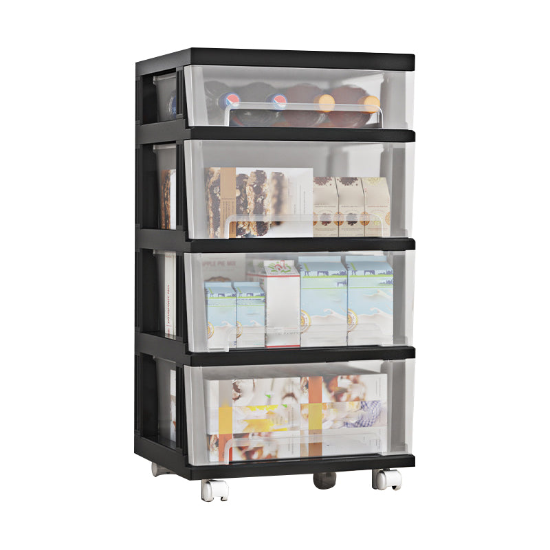 Plastic Bookshelf Contemporary Style Closed Back Bookcase for Office Home Study Room
