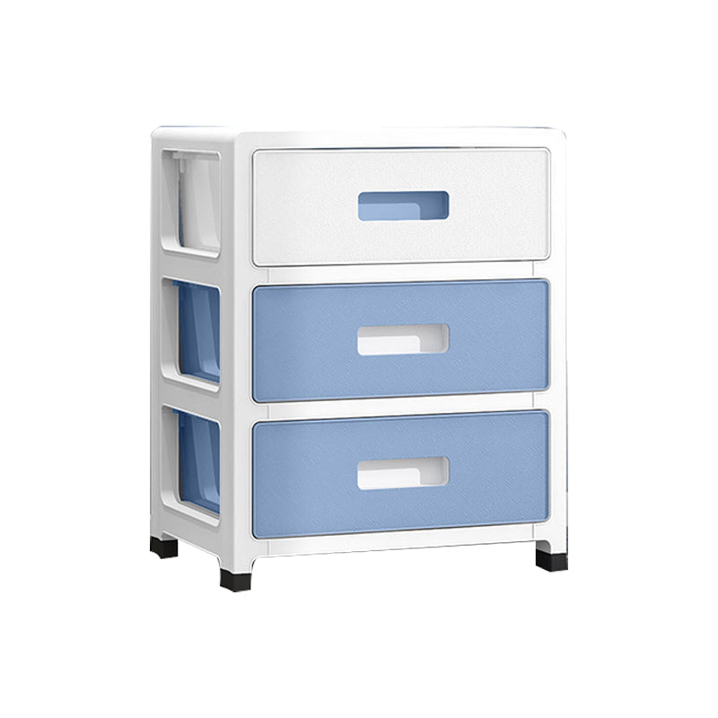 Plastic Bookshelf Contemporary Style Closed Back Bookcase for Office Home Study Room