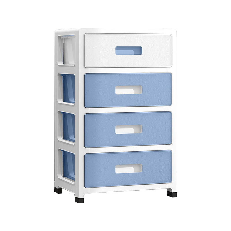 Plastic Bookshelf Contemporary Style Closed Back Bookcase for Office Home Study Room