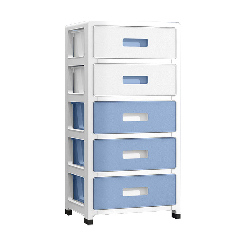 Plastic Bookshelf Contemporary Style Closed Back Bookcase for Office Home Study Room