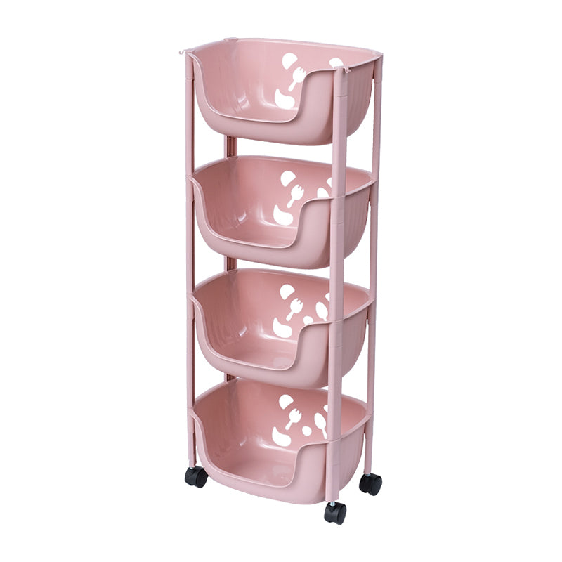 Plastic Contemporary Geometric Bookshelf Vertical Open Bookcase for Home