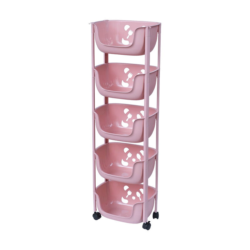 Plastic Contemporary Geometric Bookshelf Vertical Open Bookcase for Home
