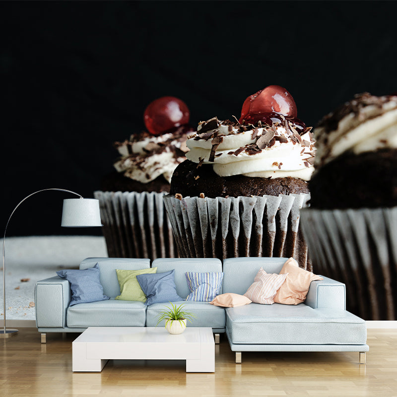 Modern Style Photography Mural Wallpaper Dessert Pattern Indoor Wall Mural