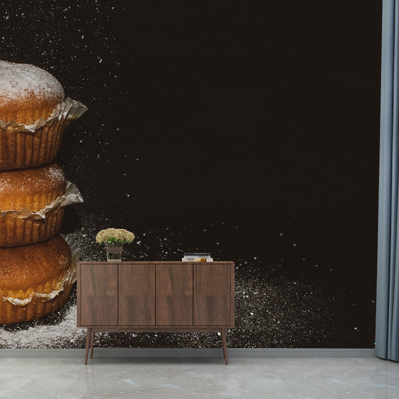 Dessert Pattern Modern Style Mural Wallpaper Environment Friendly Bedroom Wall Mural