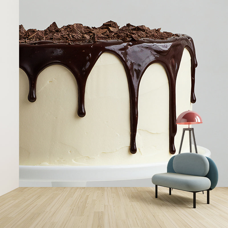 Wallpaper Dessert Pattern Resistant Mural Environment Friendly Sleeping Room Wall Mural