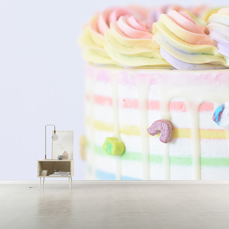 Wallpaper Dessert Pattern Resistant Mural Environment Friendly Sleeping Room Wall Mural