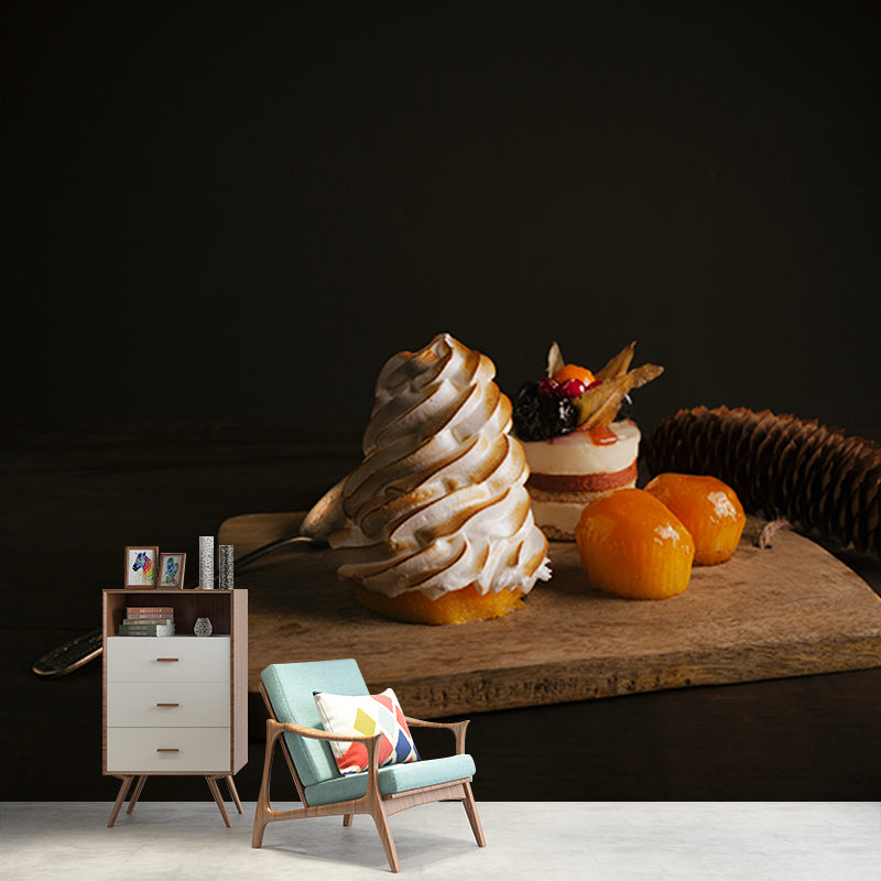 Wallpaper Dessert Pattern Resistant Mural Environment Friendly Sleeping Room Wall Mural