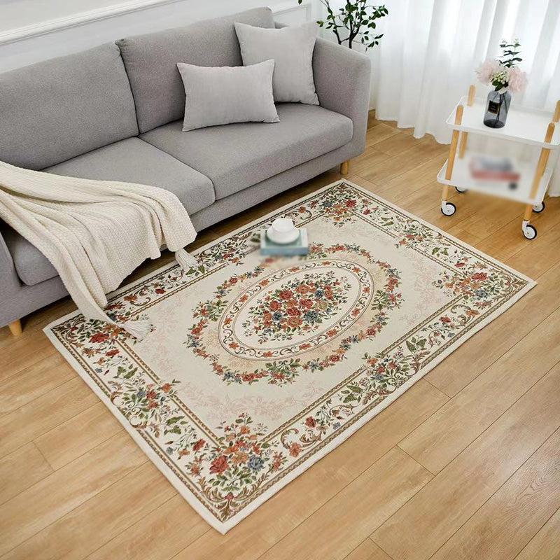 European Ethnic Style Rug Living Room Carpet Polyester Washable Area Rug