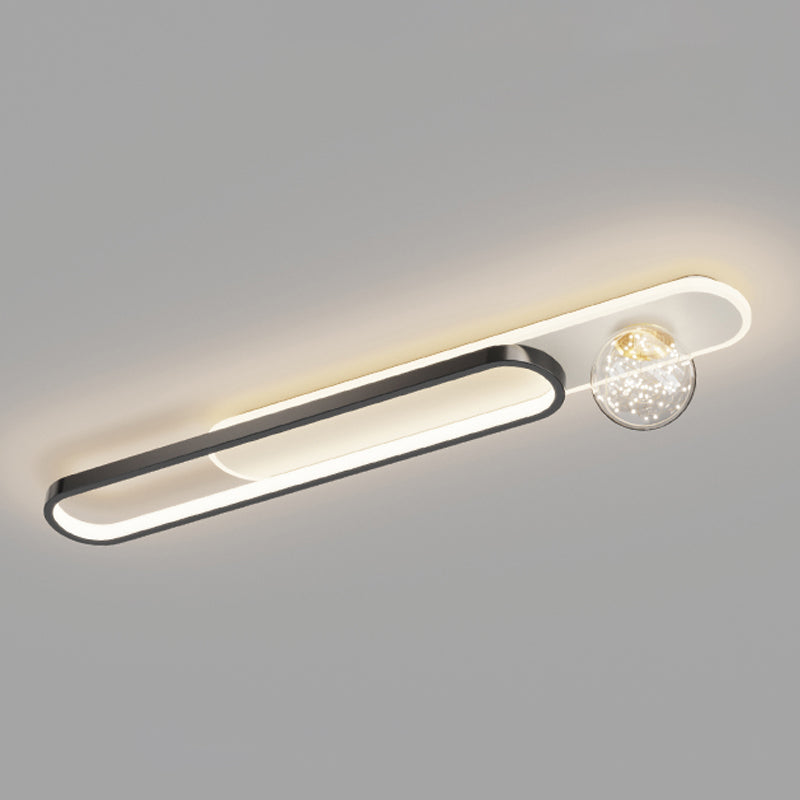 Rectangle Shape Star Sky Ceiling Lamp Modern Simple Style Aluminium Flush Mount for Balcony Aisle