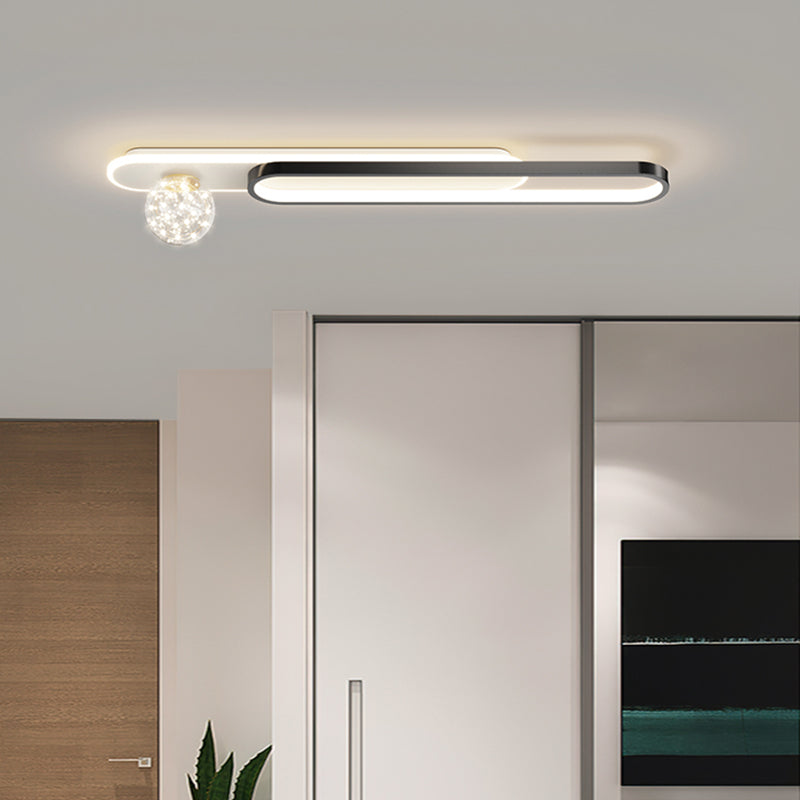 Rectangle Shape Star Sky Ceiling Lamp Modern Simple Style Aluminium Flush Mount for Balcony Aisle