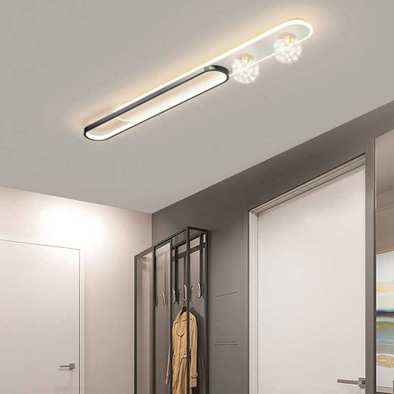 Rectangle Shape Star Sky Ceiling Lamp Modern Simple Style Aluminium Flush Mount for Balcony Aisle