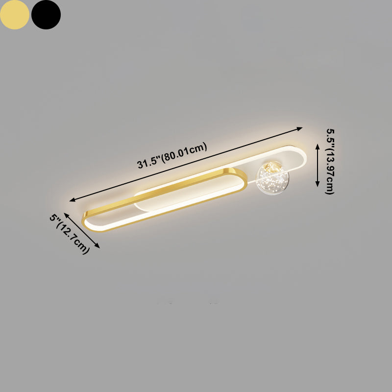 Rectangle Shape Star Sky Ceiling Lamp Modern Simple Style Aluminium Flush Mount for Balcony Aisle