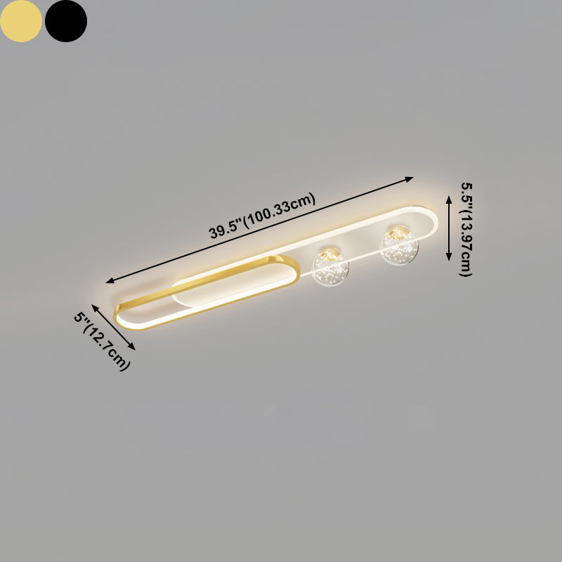 Rectangle Shape Star Sky Ceiling Lamp Modern Simple Style Aluminium Flush Mount for Balcony Aisle