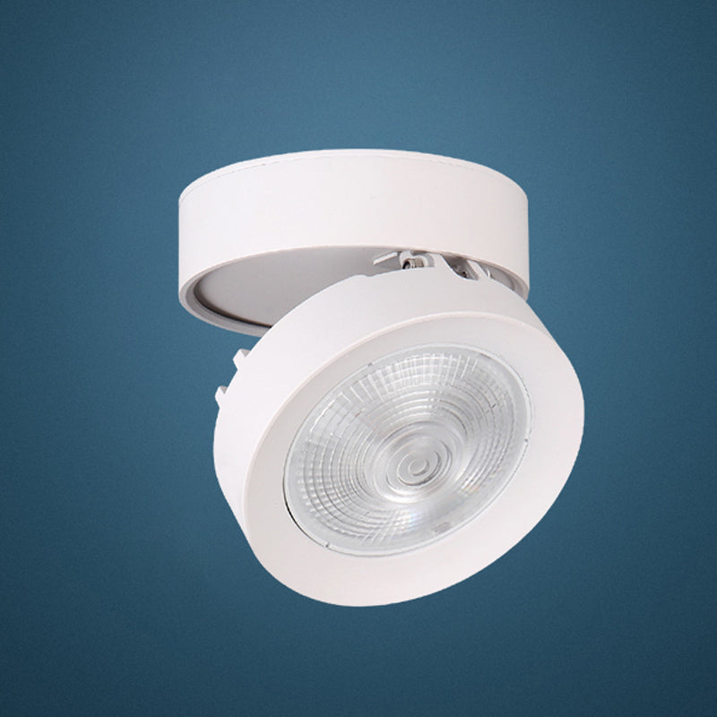 Cylindrical Shape Ceiling Lamp Modern Simple Style Aluminium 1 Light Flush Mount for Bedroom Aisle