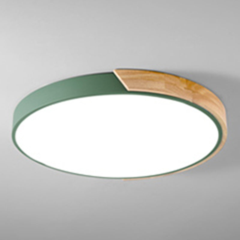 Geometry Shape LED Ceiling Lamp Macaroon Modern Simple Style Iron 1 Light Flush Mount for  Study