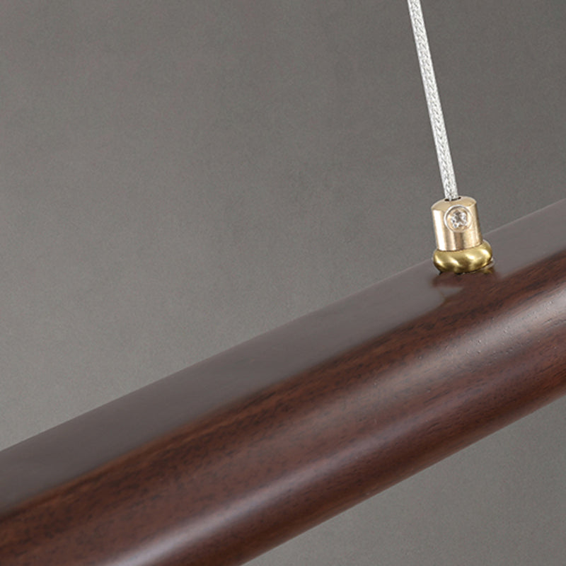 Modern Pendant Lighting Island Spherical Hanging Island Light Wood 1-Light