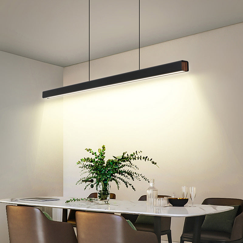 Contemporary Island Light Linear Metal 1 Light Island Lights in Black