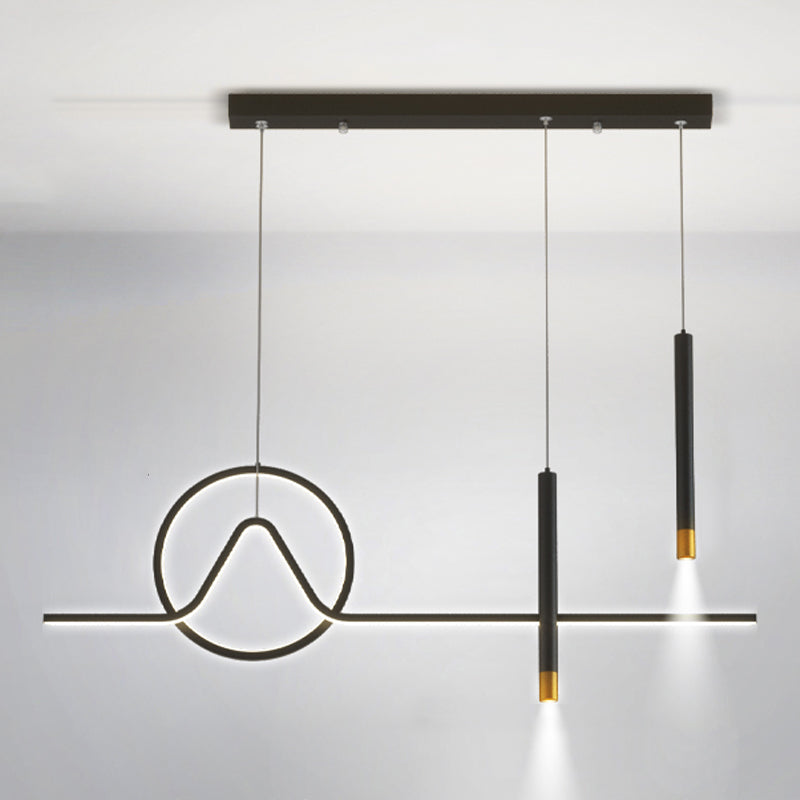 Modern Kitchen Pendant Lights Geometric Island Pendant Lights Metal 4-Light