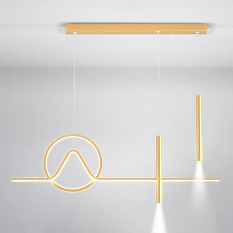 Modern Kitchen Pendant Lights Geometric Island Pendant Lights Metal 4-Light