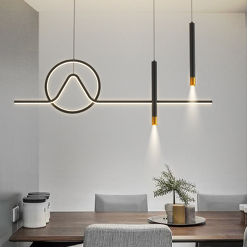 Modern Kitchen Pendant Lights Geometric Island Pendant Lights Metal 4-Light