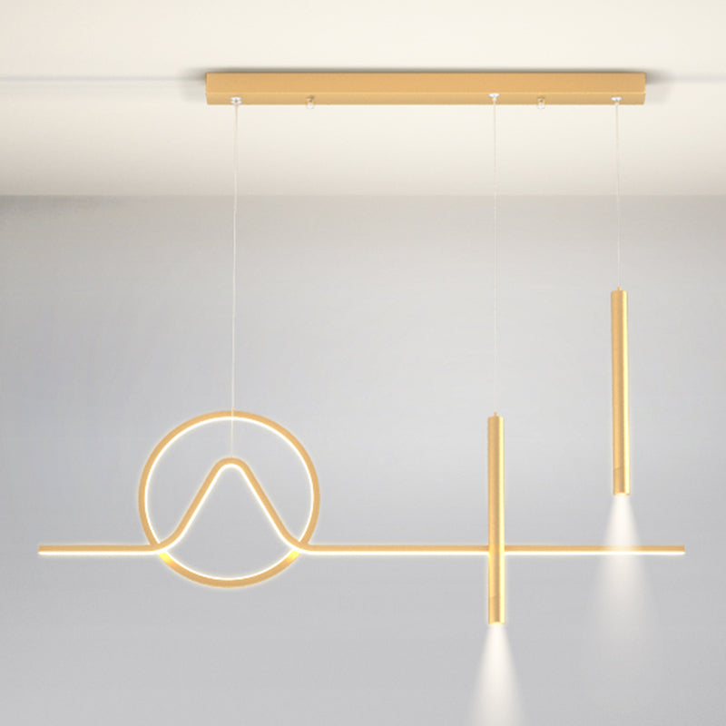 Modern Kitchen Pendant Lights Geometric Island Pendant Lights Metal 4-Light