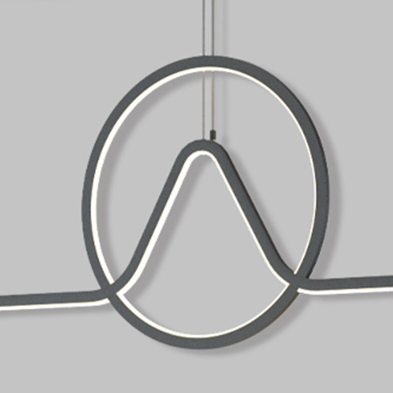 Modern Kitchen Pendant Lights Geometric Island Pendant Lights Metal 4-Light