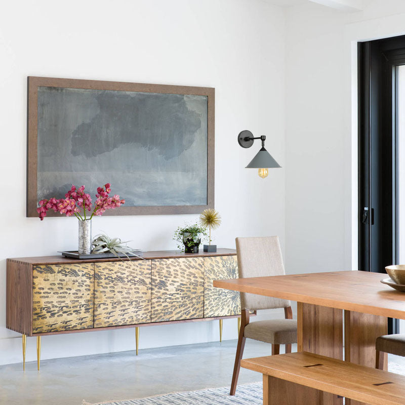 Modern Style Cone Shape Wall Sconce Metal Wall Light for Bedroom