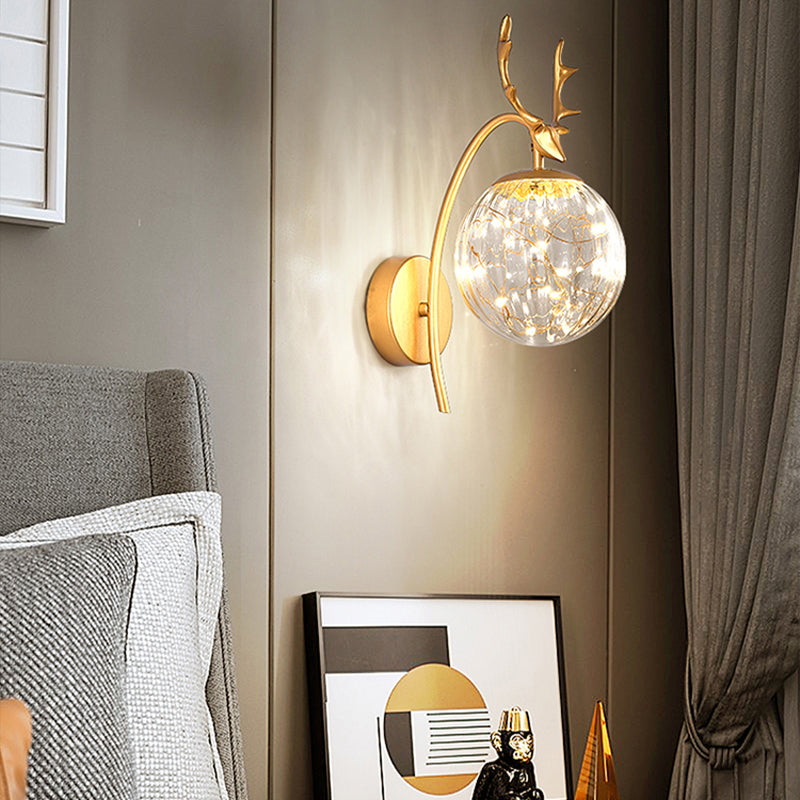 Kugelform Glaswand Licht moderner Stil 1 Leicht Wandhalterung Licht