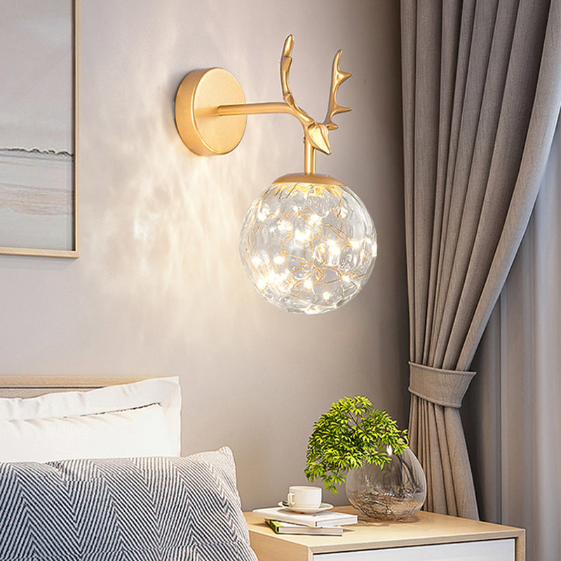 Kugelform Glaswand Licht moderner Stil 1 Leicht Wandhalterung Licht