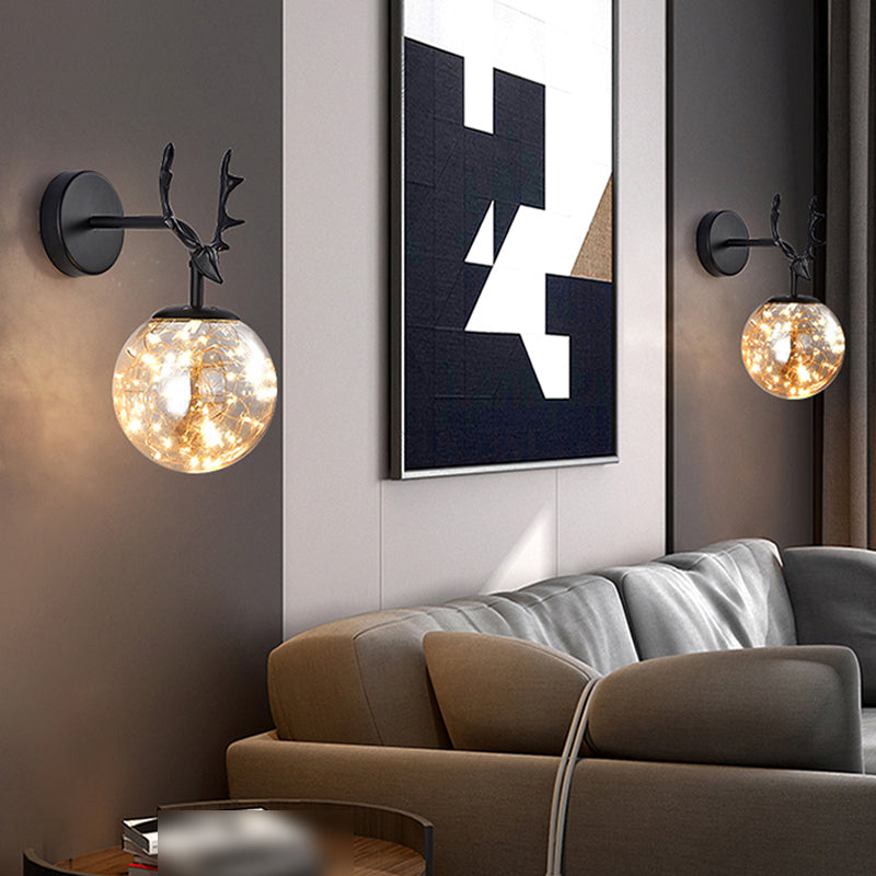 Kugelform Glaswand Licht moderner Stil 1 Leicht Wandhalterung Licht