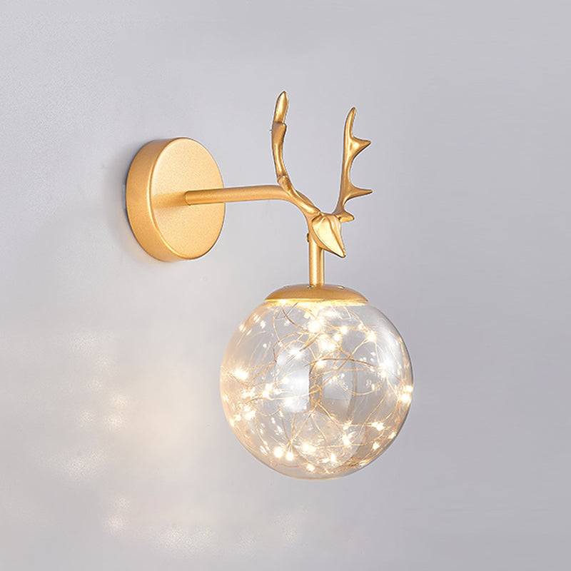 Kugelform Glaswand Licht moderner Stil 1 Leicht Wandhalterung Licht