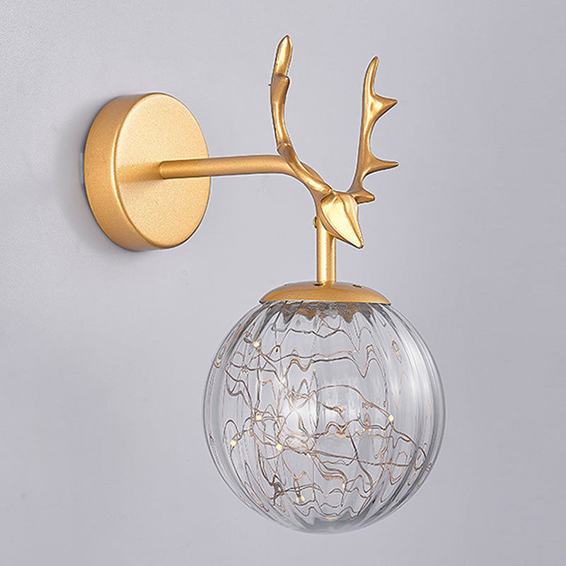 Kugelform Glaswand Licht moderner Stil 1 Leicht Wandhalterung Licht
