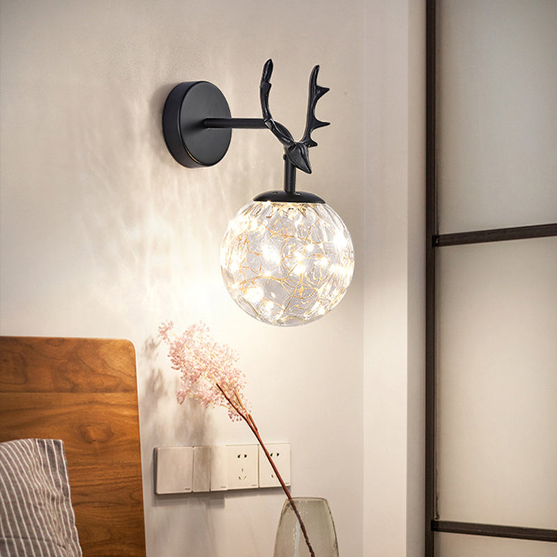 Kugelform Glaswand Licht moderner Stil 1 Leicht Wandhalterung Licht