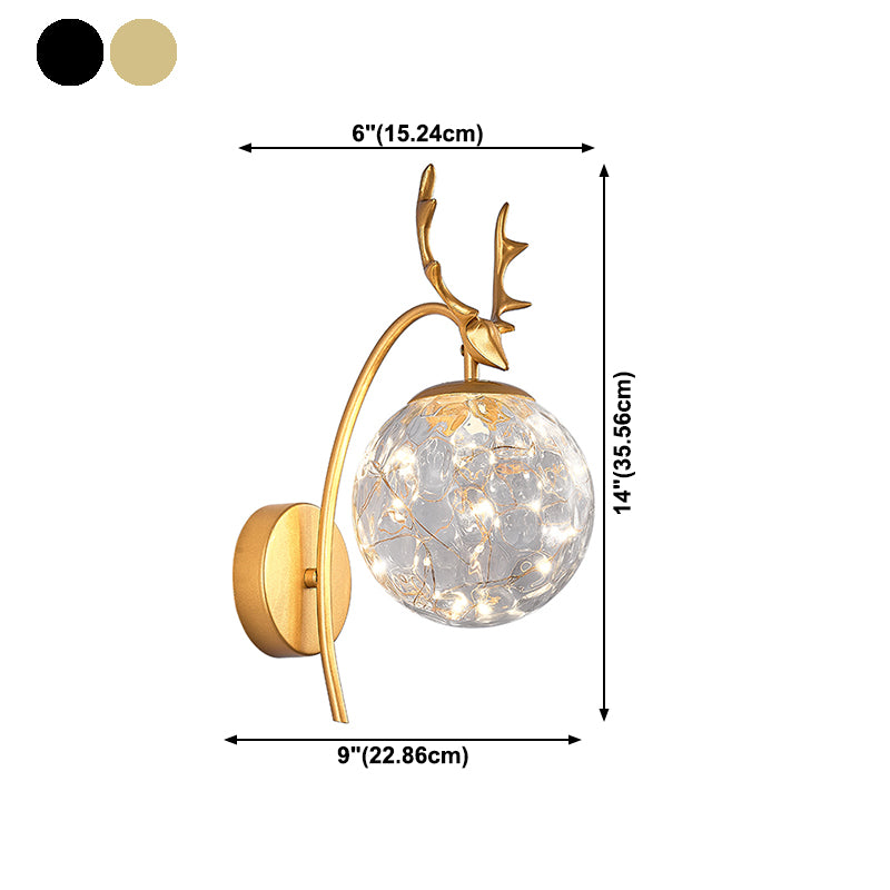 Kugelform Glaswand Licht moderner Stil 1 Leicht Wandhalterung Licht