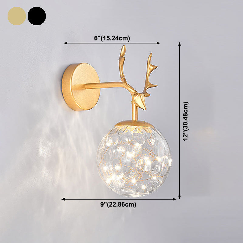 Kugelform Glaswand Licht moderner Stil 1 Leicht Wandhalterung Licht