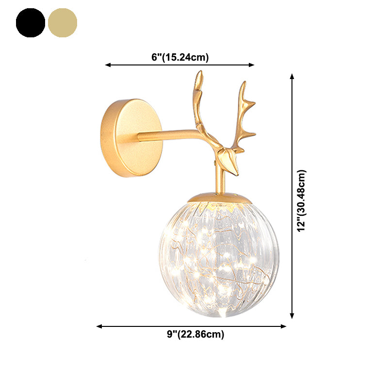 Kugelform Glaswand Licht moderner Stil 1 Leicht Wandhalterung Licht