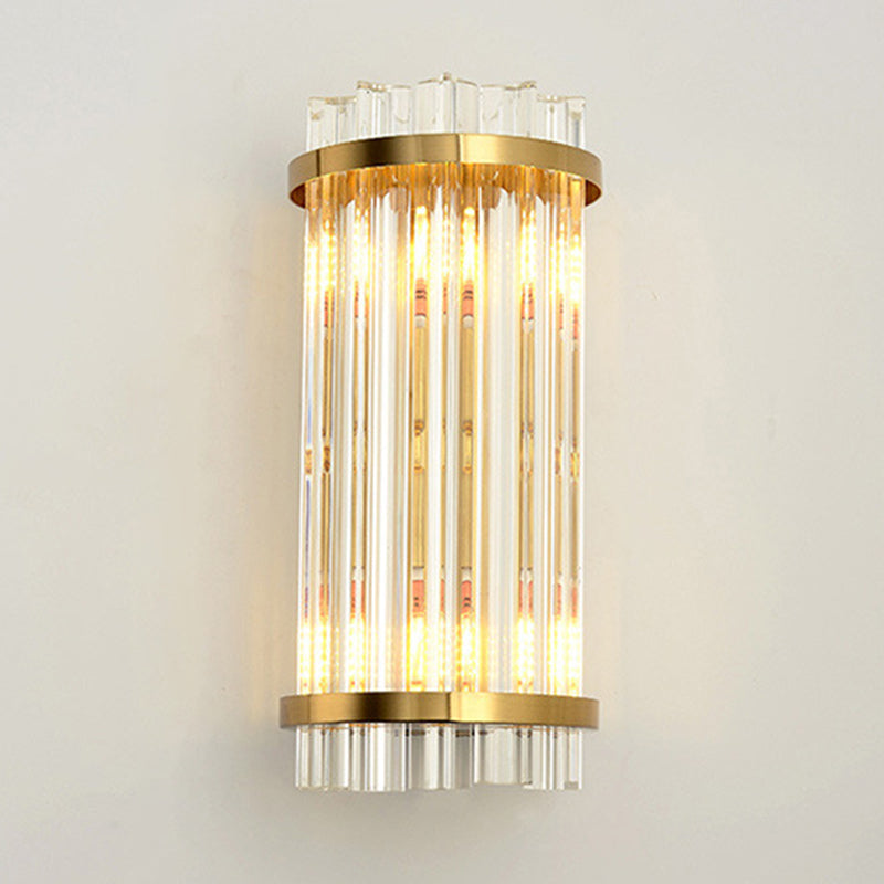 Modern Wall Sconce Light Simple Wall Light Fixture with Crystal Shade for Bedroom