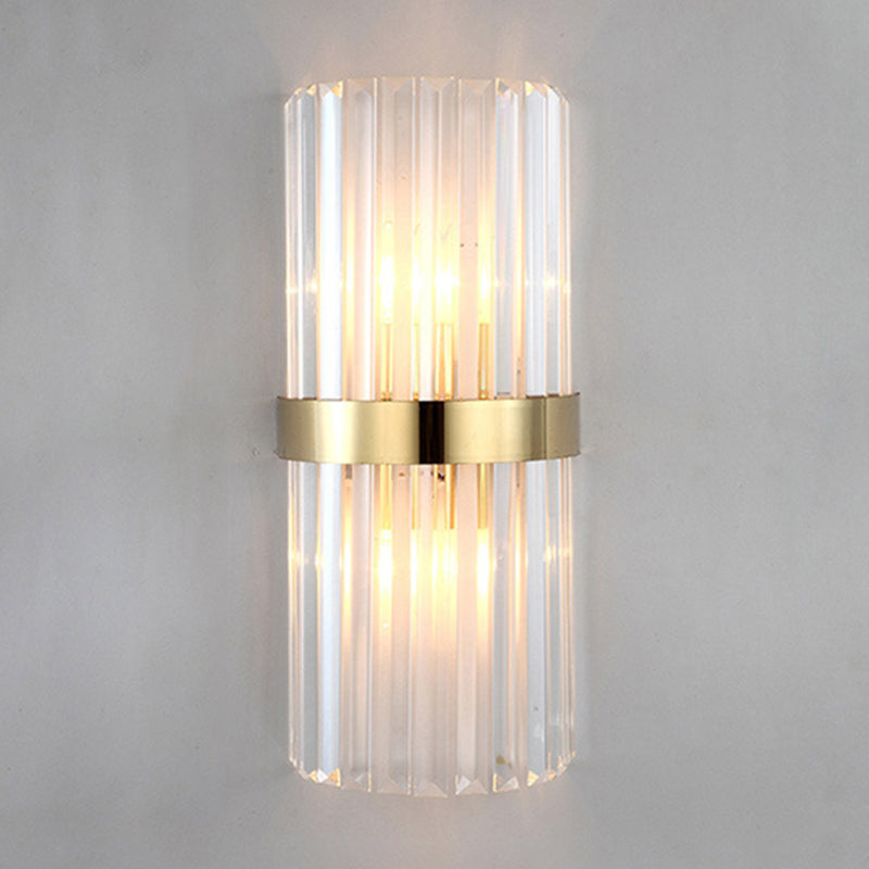 Modern Wall Sconce Light Simple Wall Light Fixture with Crystal Shade for Bedroom