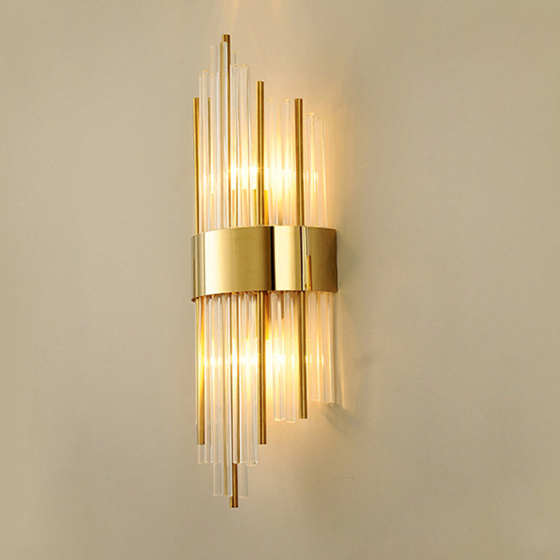 Modern Wall Sconce Light Simple Wall Light Fixture with Crystal Shade for Bedroom