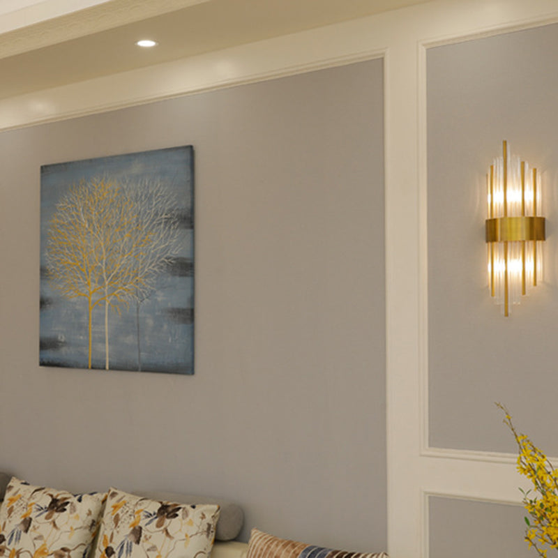 Modern Wall Sconce Light Simple Wall Light Fixture with Crystal Shade for Bedroom