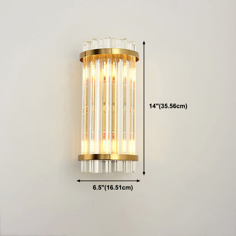 Modern Wall Sconce Light Simple Wall Light Fixture with Crystal Shade for Bedroom