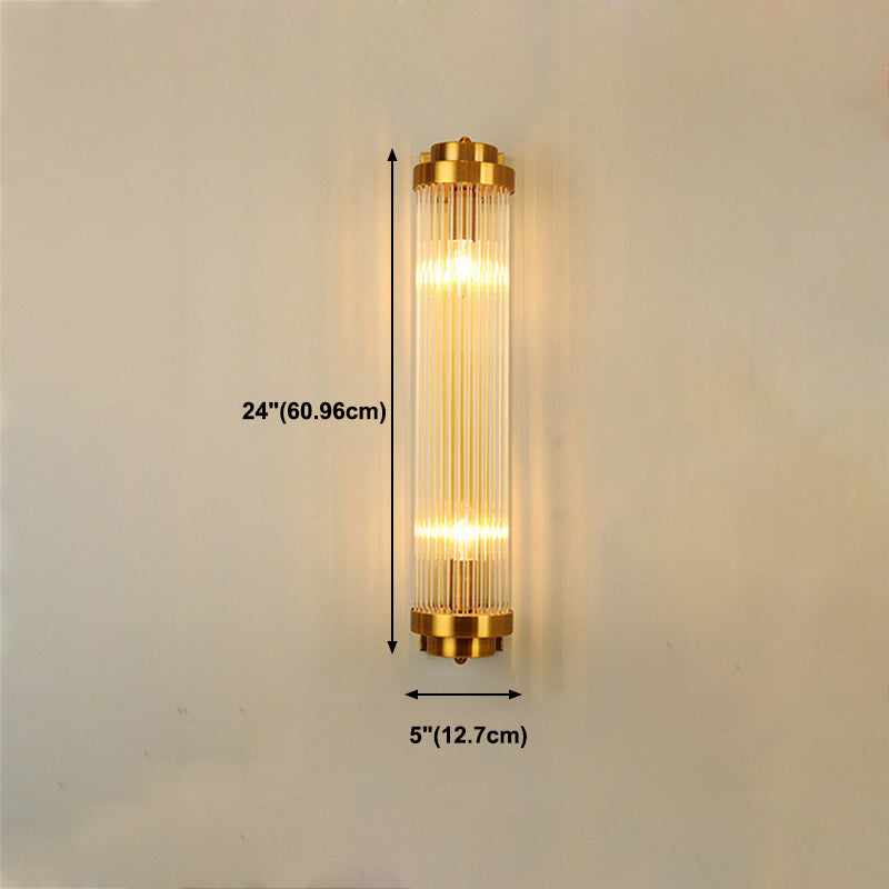 Modern Wall Sconce Light Simple Wall Light Fixture with Crystal Shade for Bedroom