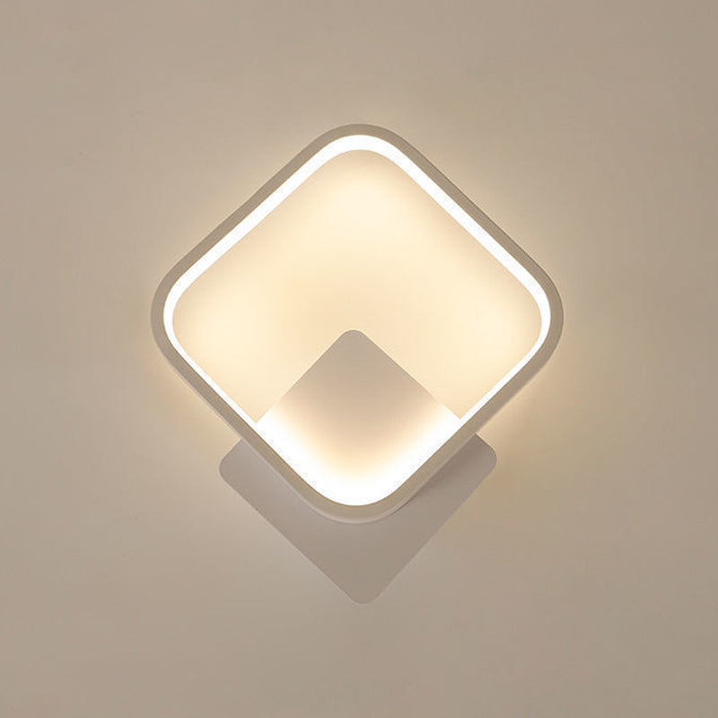 Modern Simple Wall Mount Light LED Wall Sconce Light with Silica Gel Shade for Bedroom
