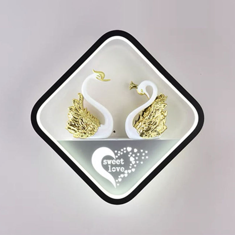 Geometry Shape Wall Light Kids Style Metal 1-Light Wall Mount Light