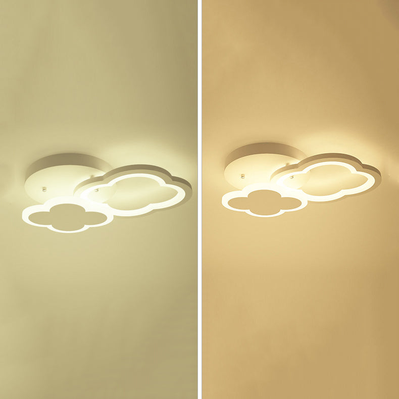 Kids Style Unique Shape Wall Lights Metal 2 Light Wall Mount Lights in White