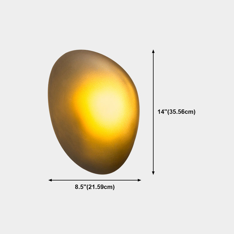 Nordic Glass Pebble Wall Sconce Living Room Background LED Wall Light Fixture