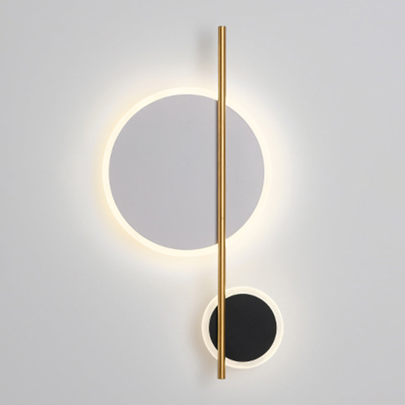 Round Shape Wall Lights Modern Style Metal 2-Light Wall Mount Lights