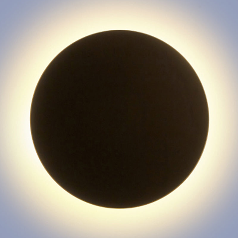 Round Shape Wall Light Modern Style Metal 1-Light Wall Mount Light