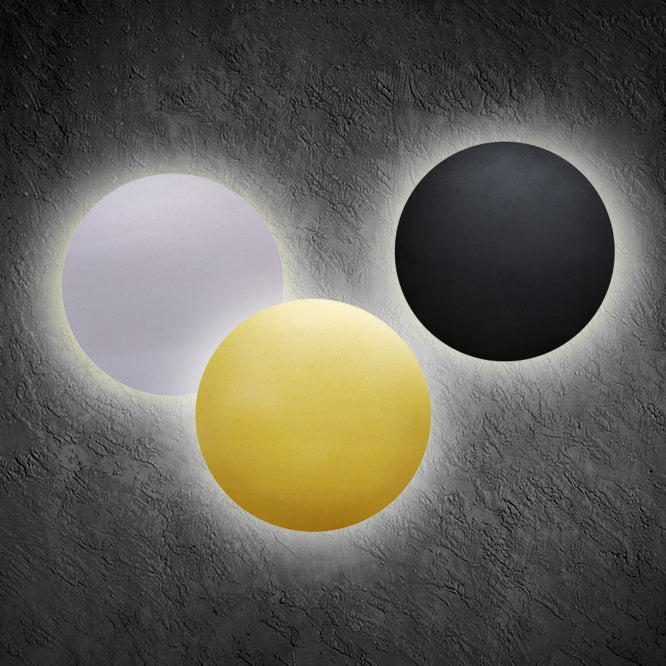 Round Shape Wall Light Modern Style Metal 1-Light Wall Mount Light
